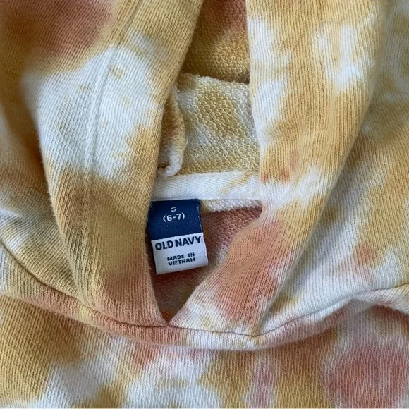 Old Navy Girls Tie Dye Hoodie & Jogger Matching Set Bundle Size Small (6-7) - Picture 4 of 10